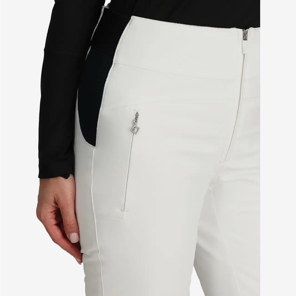 White Ski Pants with Zipper Details - Picture 7 of 8